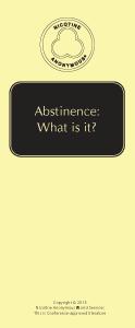 Abstinence pamphlet